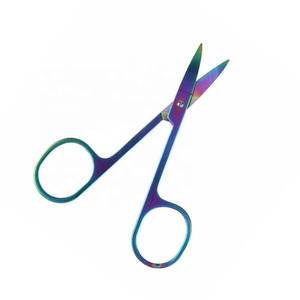 Tijeras para Cutículas de Acero Inoxidable Arcoíris, Hoja Recta, Orificio Redondo, Tijeras de Manicura para el Cuidado de las Uñas, Duraderas, para Mano Derecha - Product Image 2