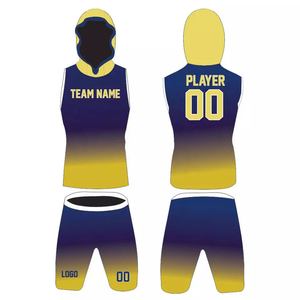 Ensemble de maillots de football sans manches pour adultes, hiver, 7v7, service OEM, logo personnalisé, design par sublimation, 100% polyester, uniformes d'équipe - Product Image 3