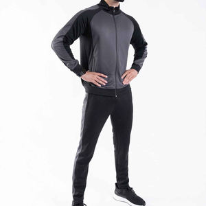 Ensemble de survêtement homme color block avec sweat-shirt zippé et pantalon, coupe droite, col montant, style sportif, idéal pour l'automne, en polyester - Product Image 5
