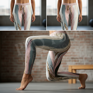 Leggings de Yoga Cómodos con Logotipo Personalizado OEM ODM, Diseño Estampado a Rayas, Pantalones Deportivos Elásticos para Fitness, Running y Ejercicio - Product Image 4