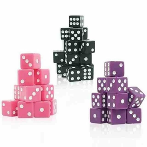 Dés à six faces en résine rose faits à la main, écologiques, personnalisés en usine, en vrac, pour jeux de société, accessoires de jeu de table en acrylique - Product Image 1