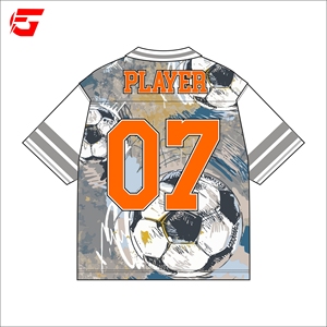 Camiseta de Fútbol Personalizada Transpirable de Manga Corta, Sublimación Completa, Cuello en V, Uniforme de Equipo, Fabricante de Ropa Deportiva al por Mayor OEM - Product Image 4