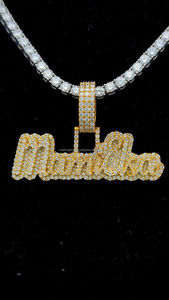 Collar con colgante de letra personalizada de diamante moissanita de plata 925 inicial con logotipo de nombre personalizado de alta calidad fina - Product Image 3