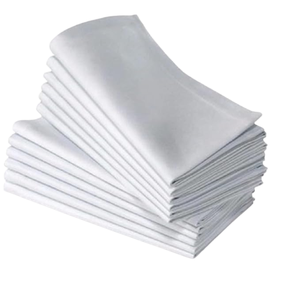 Serviette de table en tissu polyester/coton, rectangulaire, faite à la main, couleur unie, jetable, réutilisable, OEM ODM, vente en gros, en vrac - Product Image 1