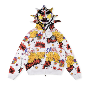 Sweat-shirts à capuche zippés 100 % coton de qualité supérieure, survêtements streetwear, style vintage, poids lourd, haute qualité Glo Gang - Product Image 5