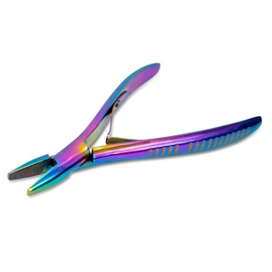 Pince d'extension de cheveux en acier inoxydable Outil d'ouverture de micro-anneau multifonction pour liens et extensions - Product Image 1