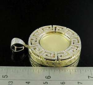 Colgante de Lujo Certificado VVS Moissanite Medallion Hip Hop Rapper Bling de Plata de Ley 925 Bañado en Oro para Hombre - Product Image 4