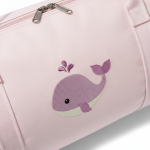 Sac de voyage de luxe en toile brodée moderne, résistant à l'eau, motif baleine - Sac de voyage nautique de luxe pour une nuit - Product Image 3