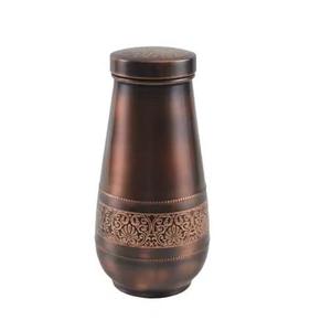 Bouteille d'eau en cuivre à motif mandala, design élégant de géométrie sacrée, bouteille à boire ayurvédique réutilisable, article cadeau haut de gamme - Product Image 6