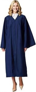 Túnica de Graduación para Mujer Adulta, Color Azul Marino, Poliéster, Túnica Académica para Ceremonia Escolar, Uniforme - Product Image 6
