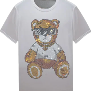 T-shirt pour homme de qualité supérieure avec strass, vente chaude, confortable, prix abordable, respirant, avec logo/design personnalisé - Product Image 3