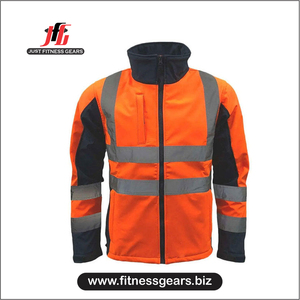 Eco-friendly Windproof Winter Safety <b>Jacket</b> <b>Men</b> Softshell Durable Construction Workwear Zipper <b>Jackets</b> - Product Image 2