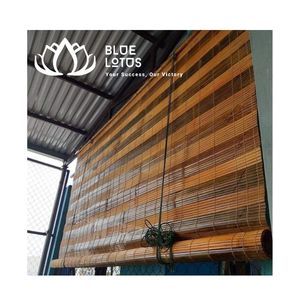 Rideau occultant en bambou durable disponible, panneau pare-soleil enroulable pour intérieur, extérieur, balcon, terrasse - Product Image 1