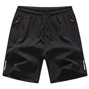 High Quality Best Selling Men's <b>Black</b> Quick Dry Breathable Bermuda <b>Shorts</b> Drawstring Waist Pockets Casual Solid 100% Cotton - Product Image 1