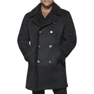 Abrigo Largo de Lana Negro para Mujer, con Cuello y Puños de Piel Gruesa, Ropa Exterior Informal de Invierno - Product Image 5