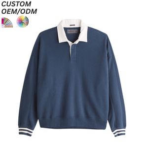 เสื้อสเวตเชิ้ตผู้ชายผ้าฝ้ายเนื้อนุ่ม สวมใส่สบาย สไตล์ลำลอง รับผลิตแบบ OEM ODM พร้อมสกรีนโลโก้ตามสั่ง สำหรับการผลิตแบรนด์ - Product Image 1