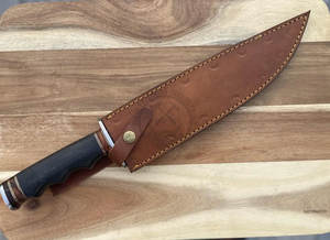 Nuevo Cuchillo Bowie de Caza de Damasco Hecho a Mano de 15.5 Pulgadas con Mango de Micarta, Personalizado, el Mejor Cuchillo de Supervivencia de Hoja Fija Afilada - Product Image 6