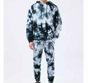 Conjunto de chándal tie-dye moderno para hombre y conjunto de dos piezas de ropa informal elegante, perfecto para uso casual y chándales tie-dye. - Product Image 1