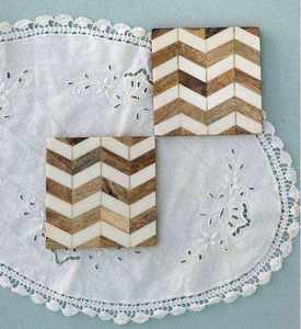 Posavasos con Incrustaciones de Hueso Hechos a Medida con Hueso Natural, Ideales para Revender por HANNAN HANDCRAFT - Product Image 1