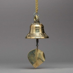 Campana de Mano de Latón de Moda para Iglesia, con Parte Superior Esmaltada, Hecha a Mano, Vintage, Ecológica, Duradera, Adorno Decorativo, Acabado Dorado, Personalizable - Product Image 5