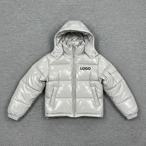 Vêtements pour hommes directement de l'usine, veste rembourrée personnalisée pour l'extérieur, veste chaude zippée pour la randonnée hivernale - Product Image 3