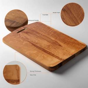 Planche à découper en bois d'acacia durable avec poignée, épaisseur 1,2 cm, pour la cuisine, le service de fromages et de charcuteries - Product Image 6