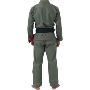 Kimono de BJJ Trimmy Green Unisex, Corte Regular, Poliéster/Algodón 160g, Duradero, Alta Calidad, Logotipo Frontal, Ropa de Artes Marciales - Product Image 2