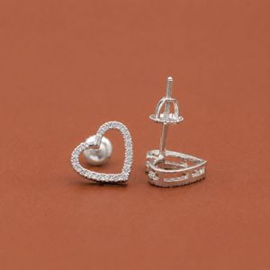 Heart Diamond <b>Earring</b> for Women - Product Image 4