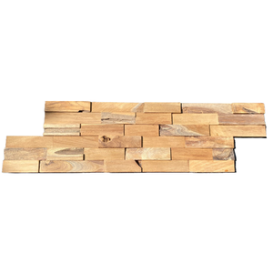 Panneaux muraux insonorisés en teck recyclé à motif géométrique moderne pour villas, divertissement et usage domestique - Product Image 1