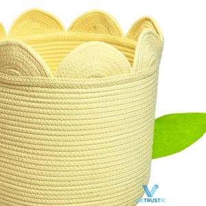 Cesta de Algodón Resistente para Bebé, Hecha a Mano con Cuerda, Cesta de Almacenamiento para Recién Nacidos, Ecológica, Venta al Por Mayor - Product Image 5