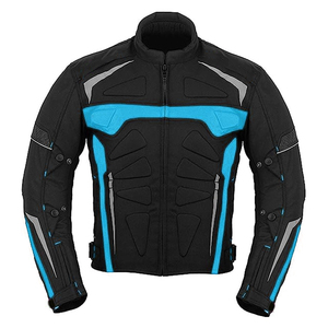 Chaqueta de Motocicleta Negra y Azul para Hombre, Resistente al Viento, Equipo de Protección para Motociclistas - Product Image 4