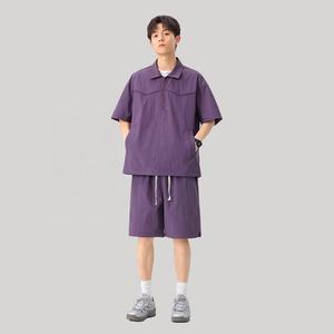 เสื้อโปโล100% สั้นผ้าโพลีเอสเตอร์แห้งเร็วระบายอากาศได้ดีเสื้อกอล์ฟลำลองแบบมีซิปปิดด้านล่างเหมาะสำหรับผู้ชาย - Product Image 1