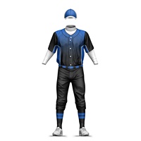 Ensemble d'uniformes de baseball confortables et de haute qualité pour équipes adultes, personnalisable avec logo, 100 % polyester, séchage rapide, respirant