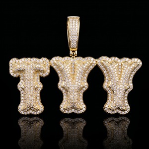 Custom S925 Sterling Silver Iced Out Initial Letter Pendant Moissanite Pendant Hip Hop <b>Charm</b> <b>Christmas</b> Gift Fine Jewelry - Product Image 5