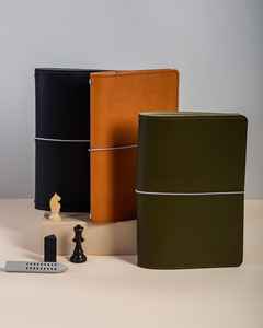 Soft Genuine <b>Leather</b> Luxury <b>Notebook</b> Cover Case A5 Journal Sleeve Protection Smell Proof <b>Refillable</b> Holder for Daily Writing - Product Image 1