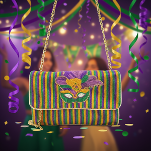 Sac coloré indien fait main perlé, artisanat ethnique de luxe, poignée baguette en perles de verre, durable, style tendance, pour fêtes et occasions décontractées - Product Image 3