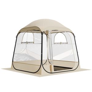 72x72 Clear <b>Bubble</b> Pop-up Sports Tent for 2-4 Persons Waterproof Outdoor Pod Floor Mat <b>Top</b> Cover for Garden Igl - Product Image 1