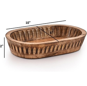 Plateau de service en bois naturel écologique poli, nouveau design, bol à pâte jetable, cadeau d'affaires, plateau pour la maison et l'hôtel - Product Image 3