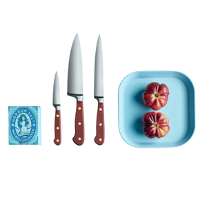 Couteau de cuisine professionnel avec manche riveté rouge, lame en acier inoxydable tranchante pour couper et trancher la viande et les légumes - Product Image 6