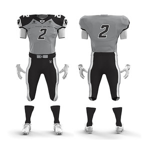 Ensemble d'uniformes de football américain personnalisés – Maillot et pantalon de football noir et orange – Vêtements d'équipe en gros - Product Image 3