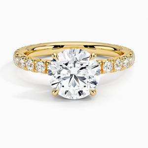 Elegante Anillo de Oro para Novia con Diamantes Brillantes, Joyería Romántica para Compromiso o Boda - Product Image 3
