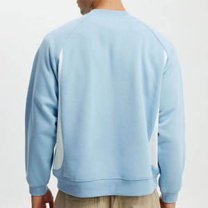 เสื้อสเวตเชิ้ตแขนยาวสีฟ้าอ่อนสำหรับผู้ชาย คอกลม ทรงปกติ สวมใส่สบาย ผ้าฟลีซถัก สีพื้น เหมาะสำหรับใส่ในฤดูใบไม้ร่วง - Product Image 2