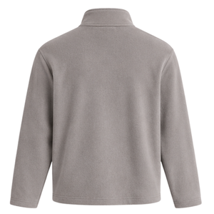 Half Zip Micro <b>Fleeces</b> <b>Grey</b> Pullover Soft <b>Fleece</b> Sweatshirt Long Sleeve Stand Collar Custom Embroidered Logo Wholesale <b>Mens</b> Wear - Product Image 2