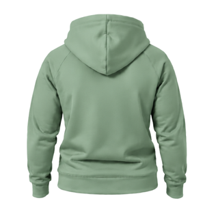 เสื้อฮู้ดดี้สีเขียวมิ้นท์สำหรับฤดูหนาว ผ้าหนา พิมพ์ลายโลโก้นกอินทรีสีขาว มีกระเป๋าจิงโจ้ เชือกผูกฮู้ด แขนยาว สไตล์ลำลอง - Product Image 2