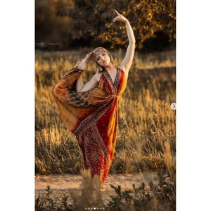 Handmade <b>Boho</b> Embroidered Viscose/Cotton Maxi <b>Dress</b> V-neck Sleeveless Regular Fit Solid Natural Waist Eco-Friendly Autumn <b>Summer</b> - Product Image 2