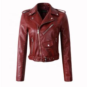 Econex Sports 2025 Women Faux PU Leather <b>Jacket</b> High Street Lapel Zipper Leather Coat Casual <b>Lady</b> Black Outwear Women's <b>Jackets</b> - Product Image 2