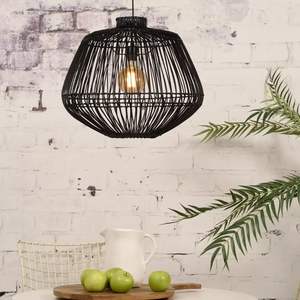 Abat-jour de plafond en rotin conçu comme une cage décorative en rotin tressé pour installation au plafond, sans source lumineuse incluse - Product Image 3