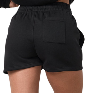 Shorts de sport noirs pour femmes, taille élastique, pour entraînement fitness, tenue de sport, confortables pour le quotidien - Product Image 2
