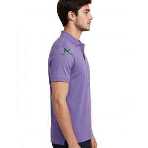 Camiseta Polo Unisex NEXTEX, Color Morado, Manga Corta, Cuello con Botones, Corte Clásico - Product Image 4