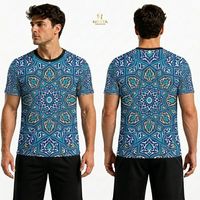 T-shirt de sport respirant imprimé sur mesure géométrique noir et or de luxe, sublimation premium, évacuation de l'humidité, vêtements de sport actifs